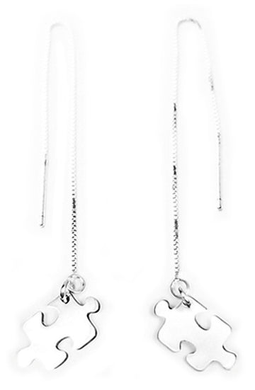 Puzzle Piece Threader Earrings