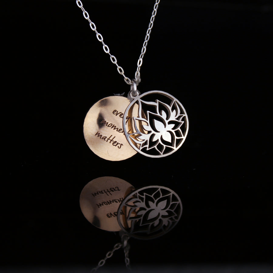Lotus Gold Dome Necklace
