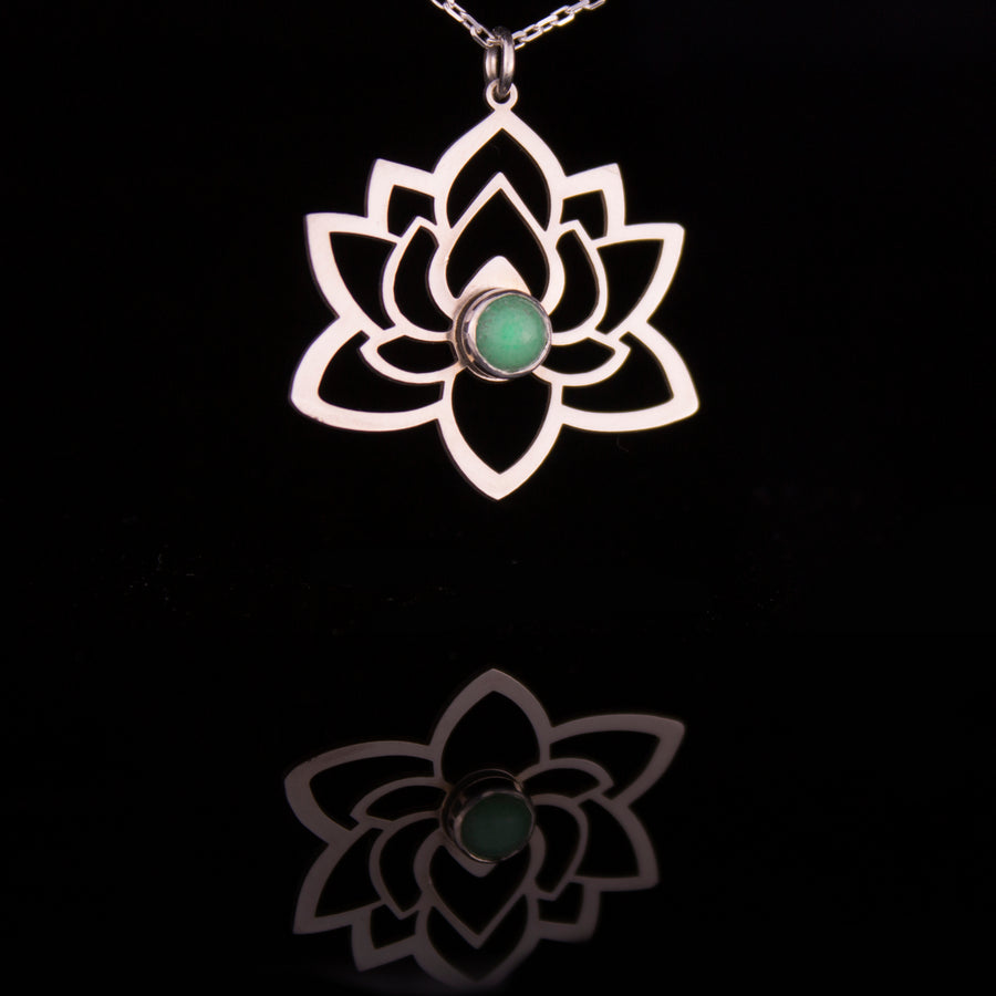 Lotus Green Necklace