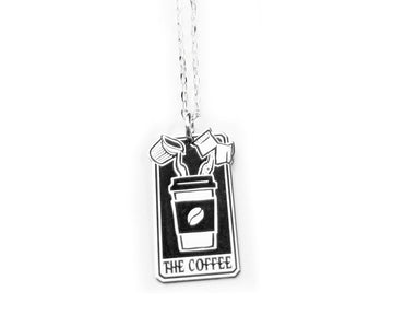 The Coffee Tarot Card Necklace