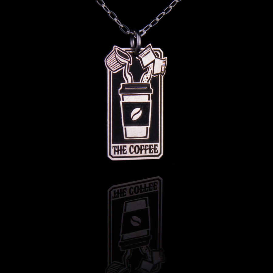 The Coffee Tarot Card Necklace